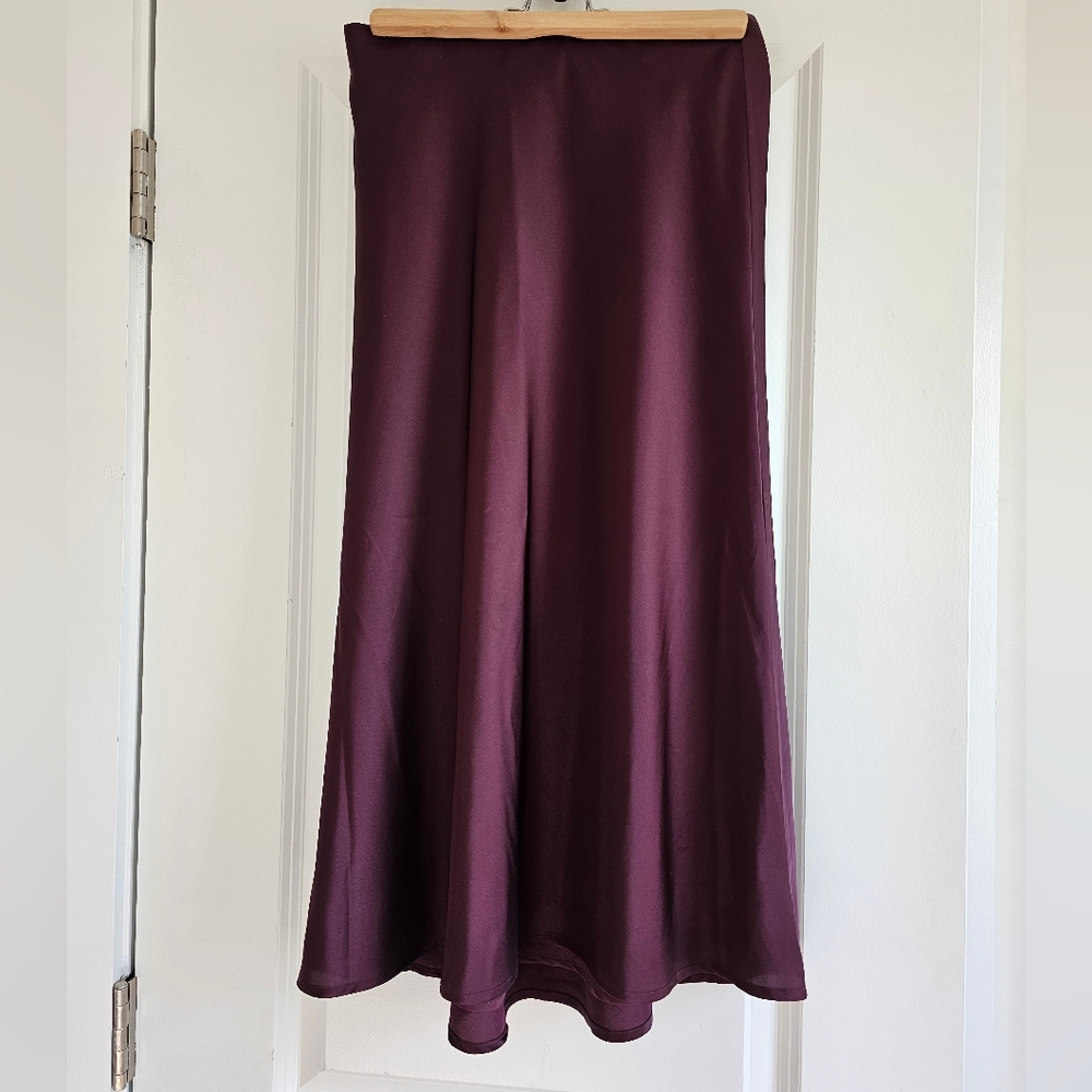 41 Hawthorn Purple Women's Satin Slip Skirt Size XS